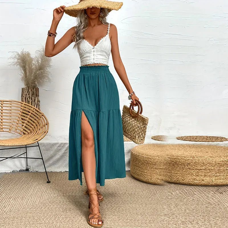 Maia Boho Midi Sukně s Volány