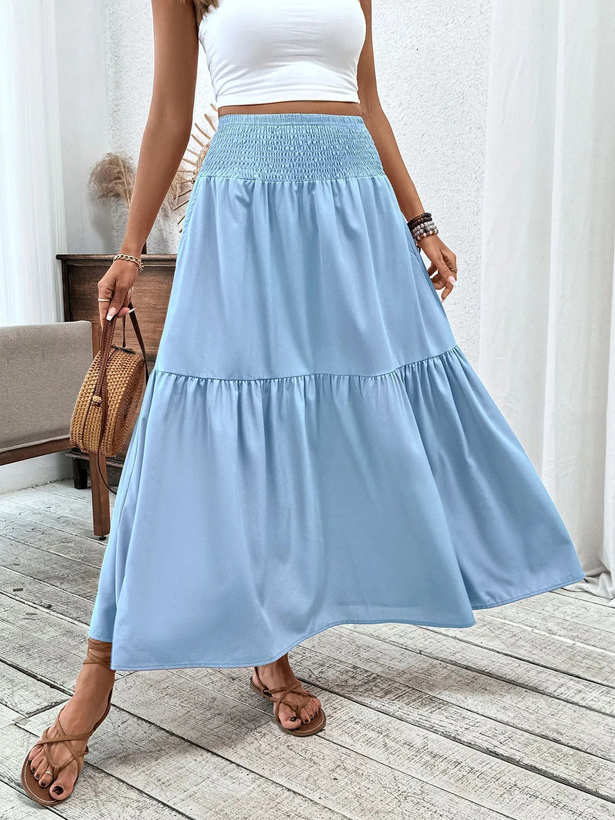 Rivka Boho Květinová Maxi Sukně