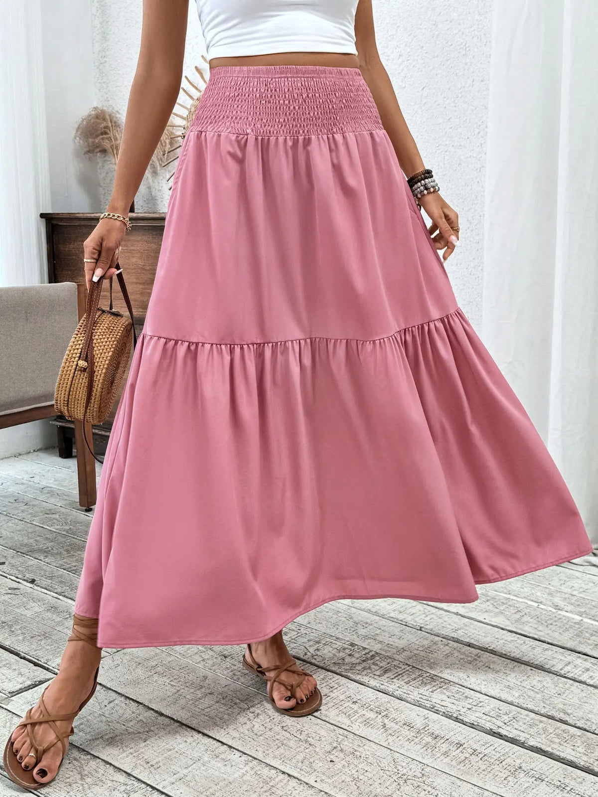 Rivka Boho Květinová Maxi Sukně