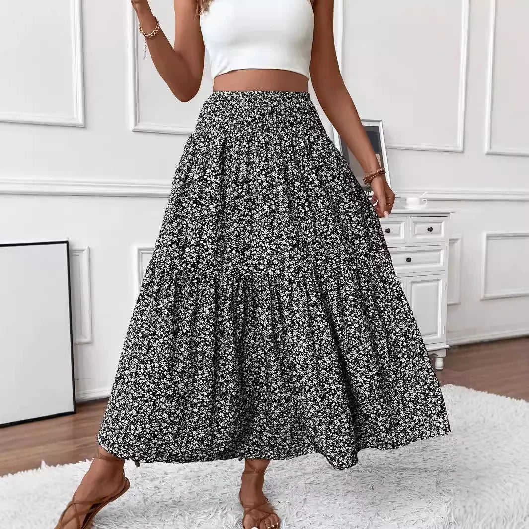 Rivka Boho Květinová Maxi Sukně