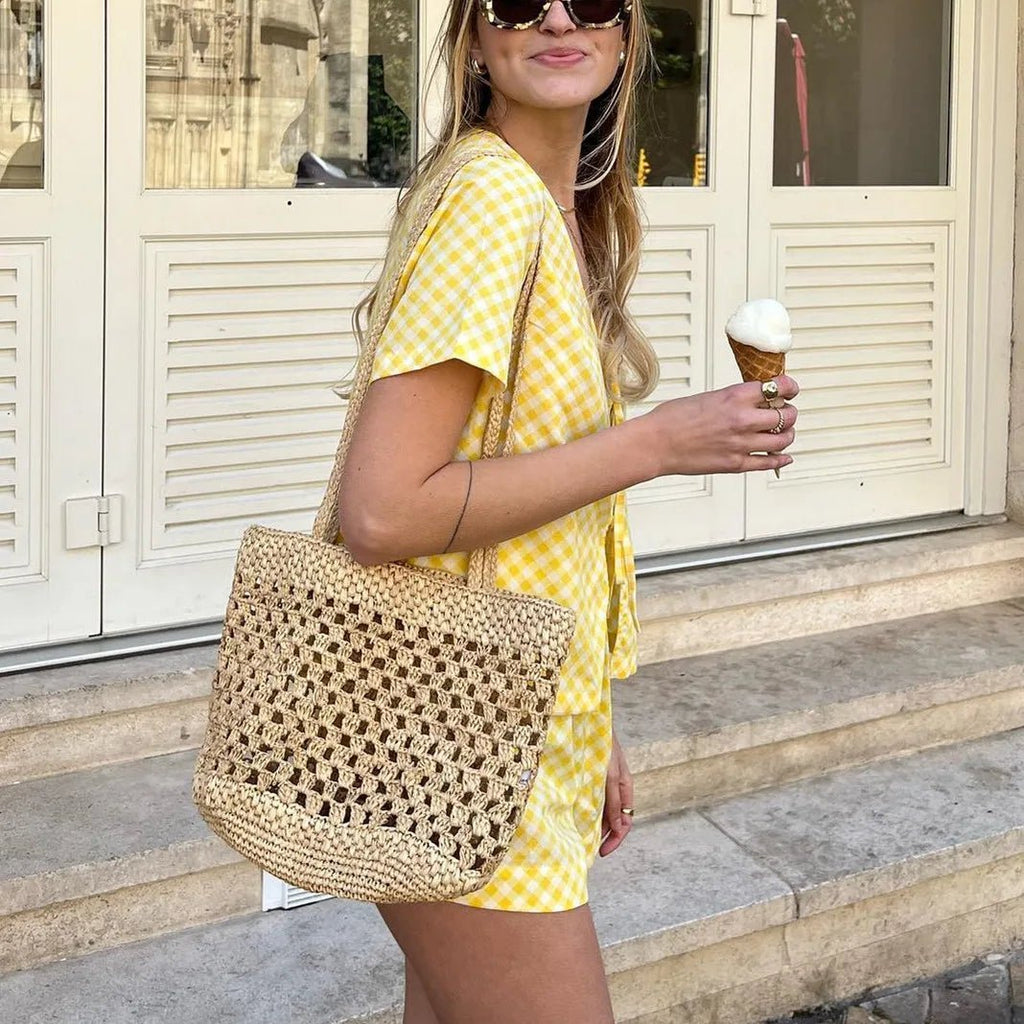 Kostkový babydoll pyžamový set Anna