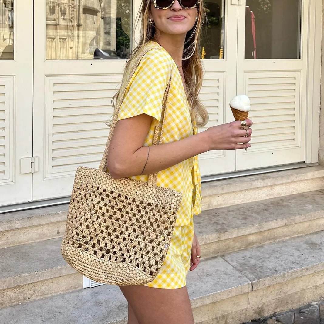 Kostkový babydoll pyžamový set Anna