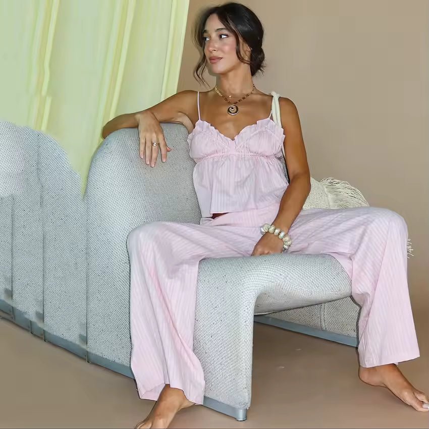 Peyton volánkové pyžamo, set