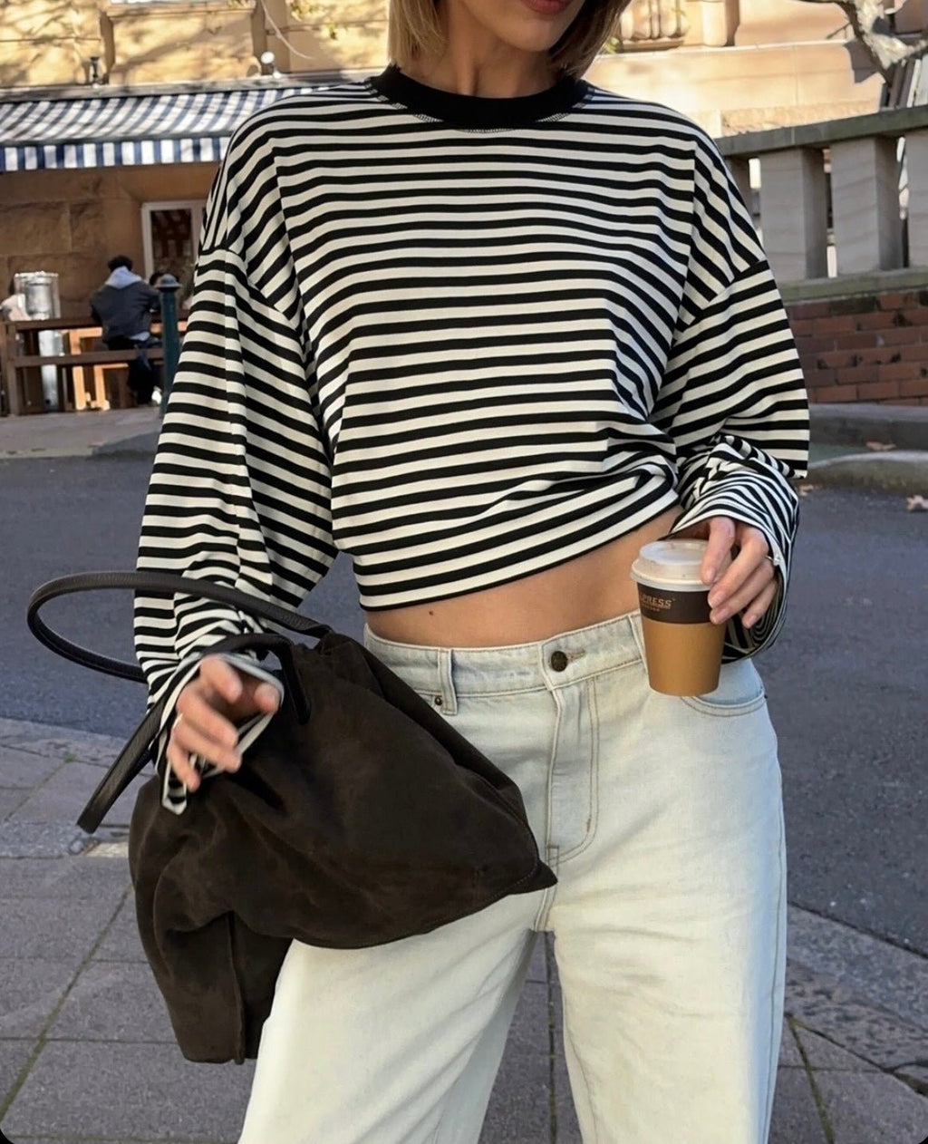 Vivien pruhovaný oversized pletený svetr