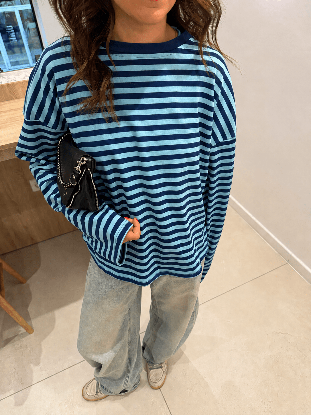 Vivien pruhovaný oversized pletený svetr