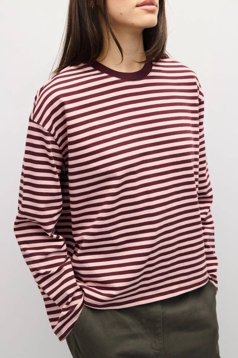 Vivien pruhovaný oversized pletený svetr