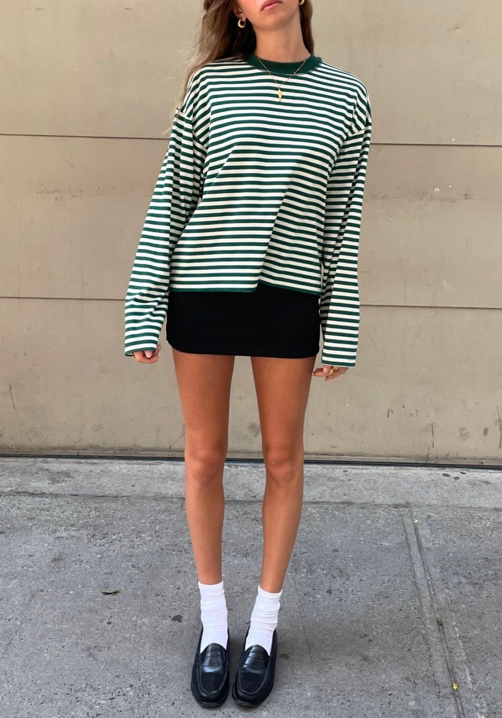 Vivien pruhovaný oversized pletený svetr
