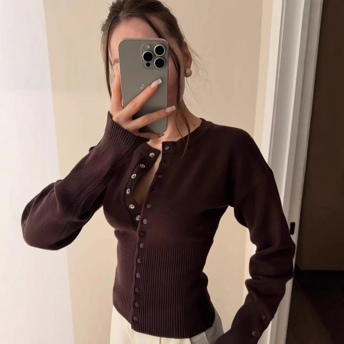 Catherine propínací slim kardigan