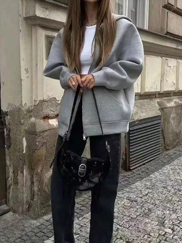 Eveline mikina na zip s kapucí