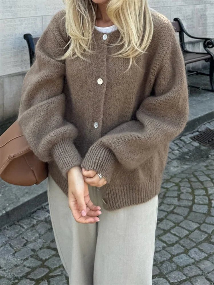Freya huňatý pletený kardigan