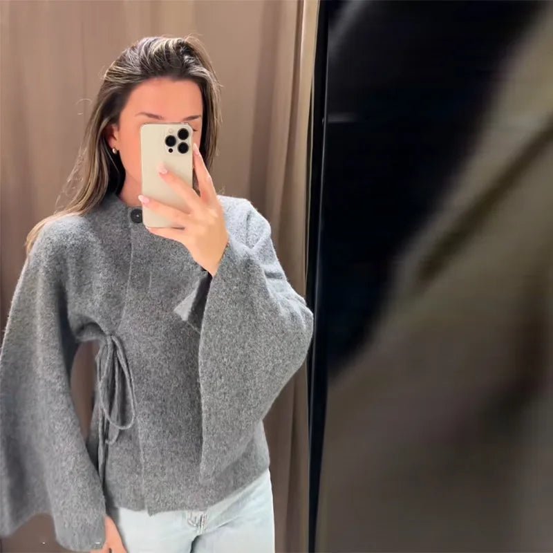 Suzette kardigan s rozparkem a netopýřími rukávy