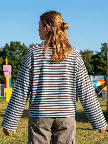 Vivien pruhovaný oversized pletený svetr