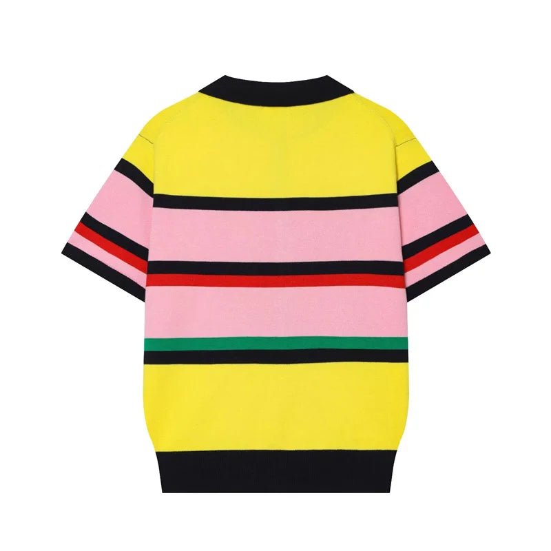 Claudia Colorblock polo pletený top