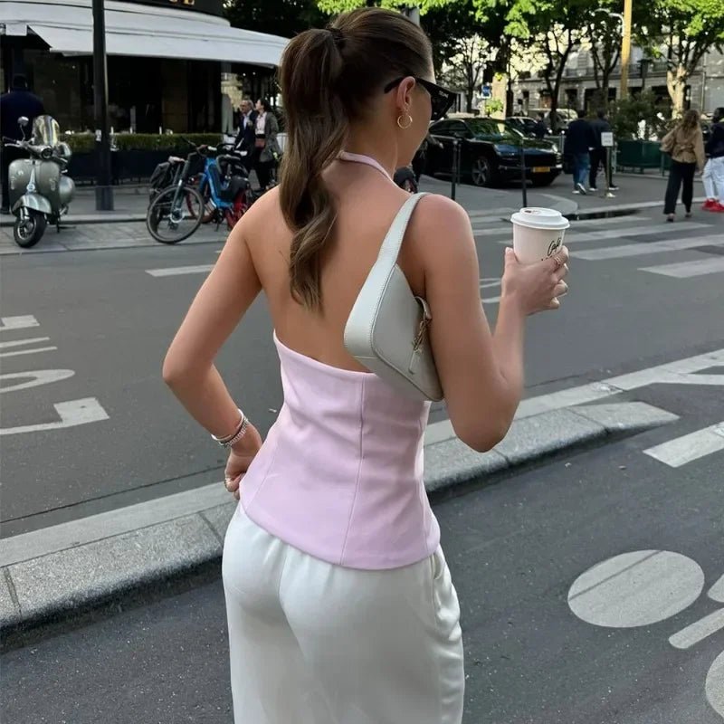 Halenka Valerie s mašlí a zavazováním za krk