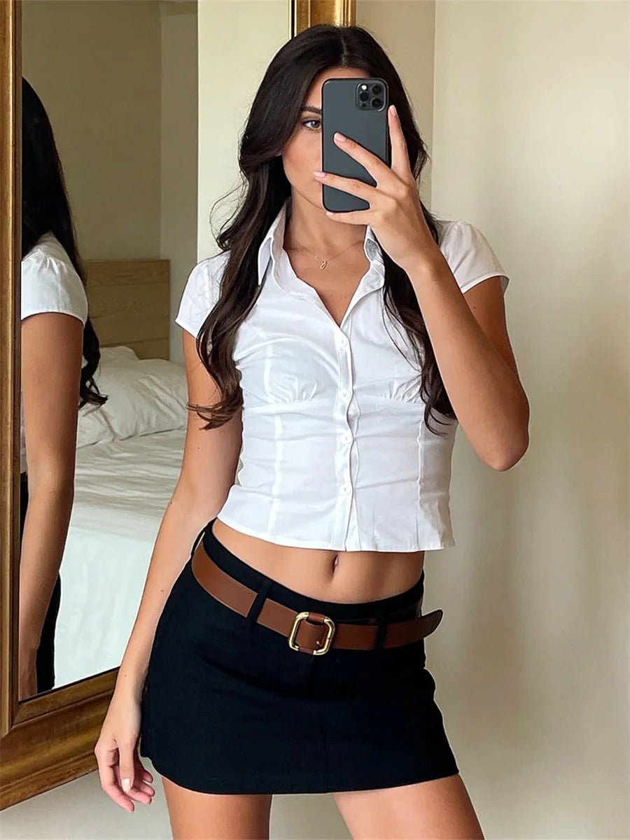 Ariana zkrácená košile na knoflíky