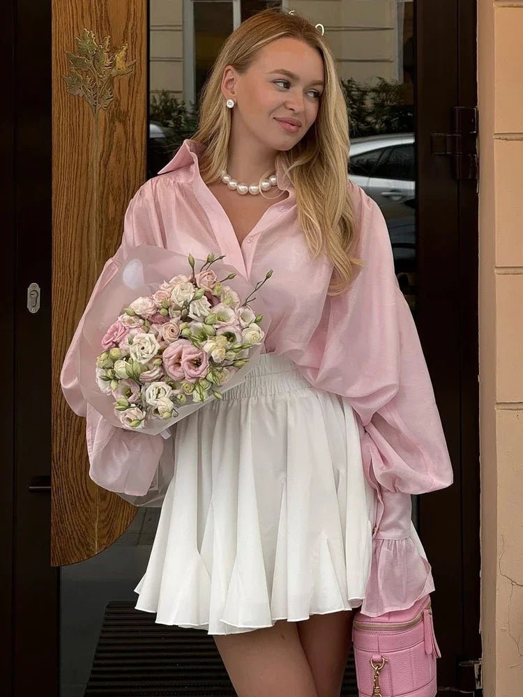 Průsvitná halenka Brielle na knoflíky