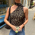 Brielle halenka s puntíky a halter výstřihem