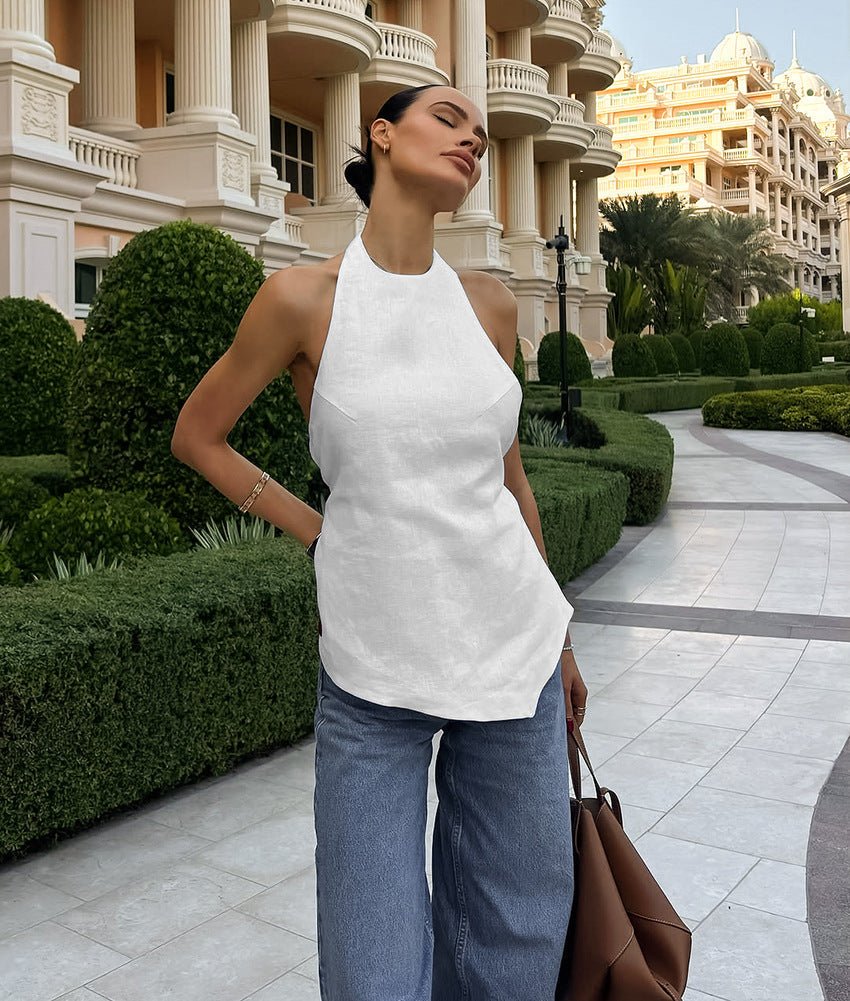 Daphne halter top s odhalenými zády