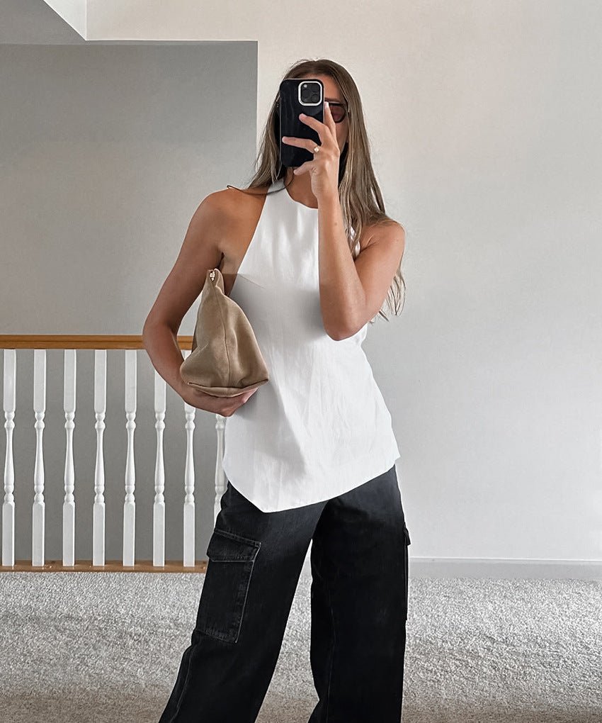 Daphne halter top s odhalenými zády