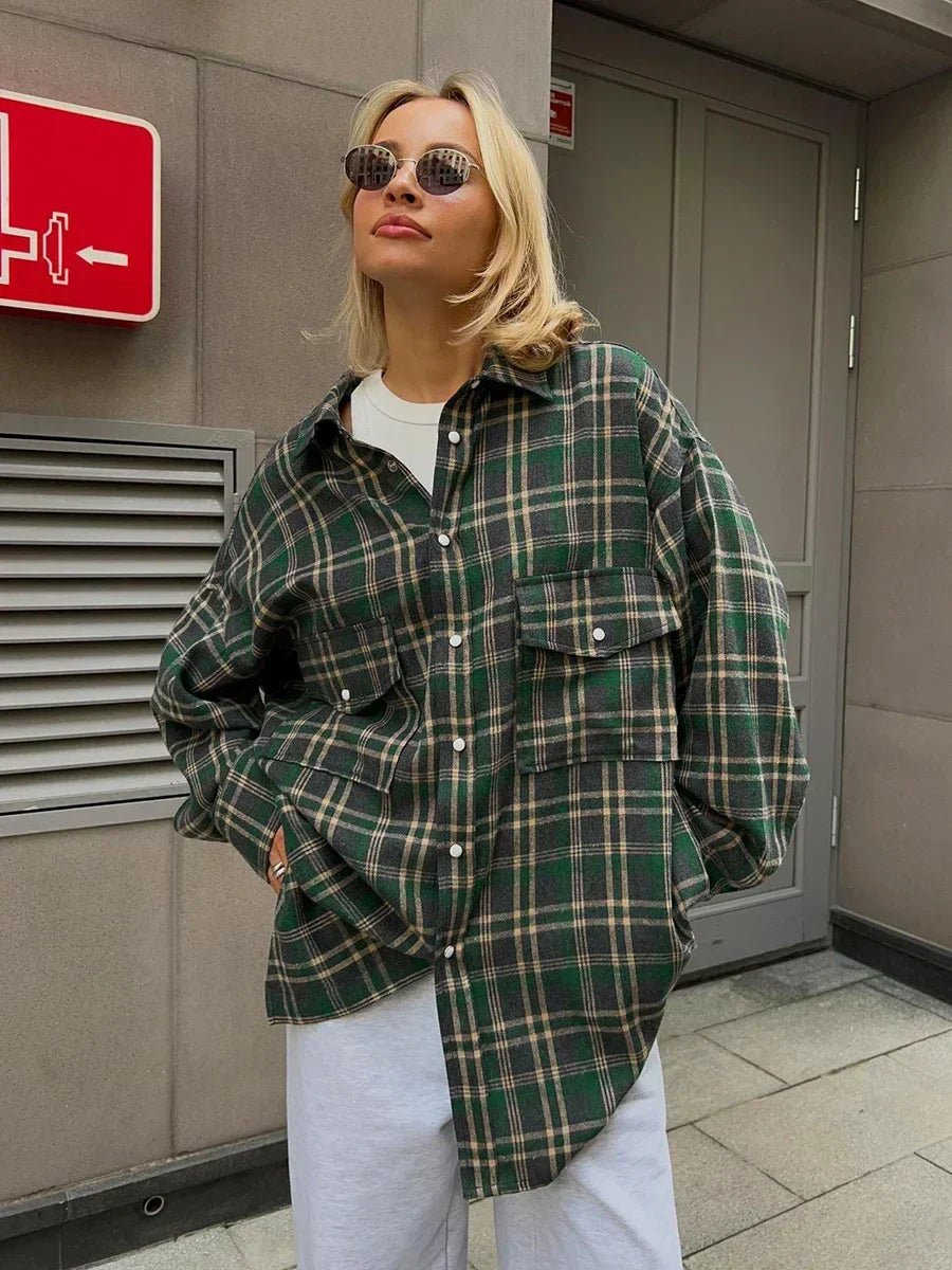 Emma volná kostkovaná halenka