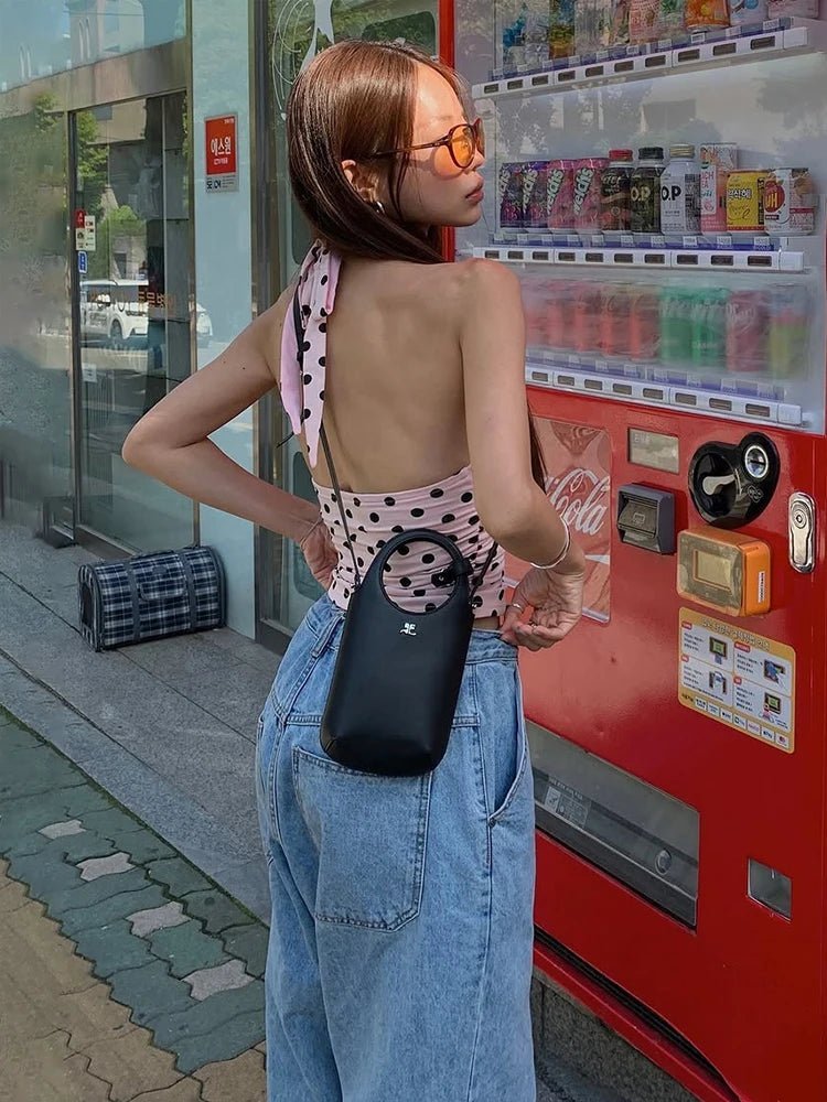 Hannah puntíkovaný halter top
