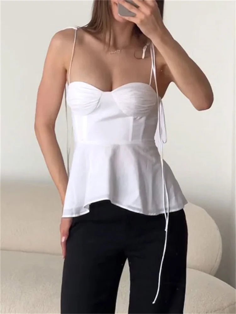 Jada peplum korzetový cami top