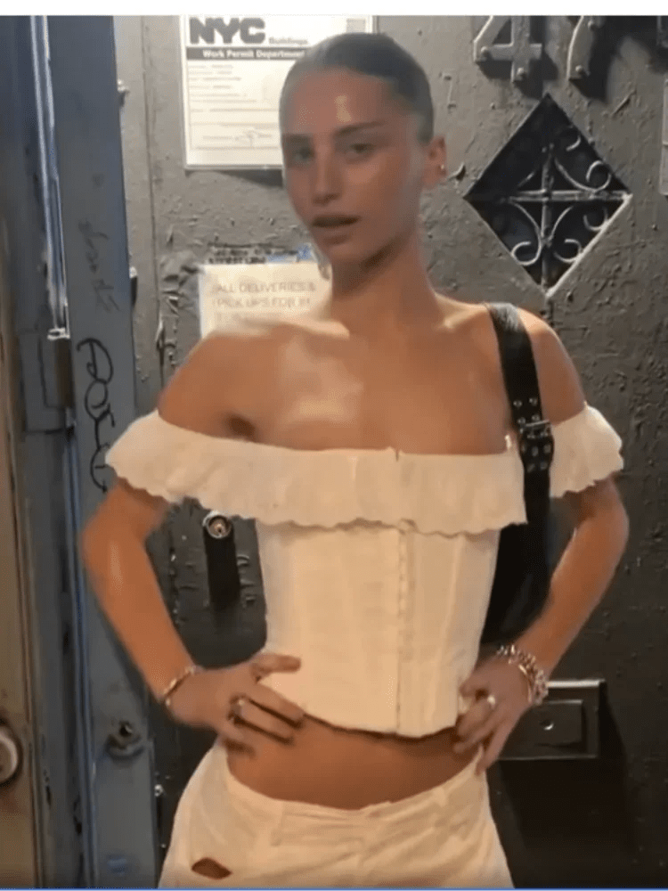 Jamie korzetový top s volánky