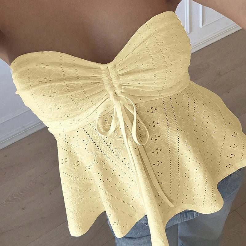 Děrovaný bandeau top Jasmine