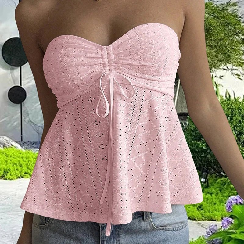 Děrovaný bandeau top Jasmine