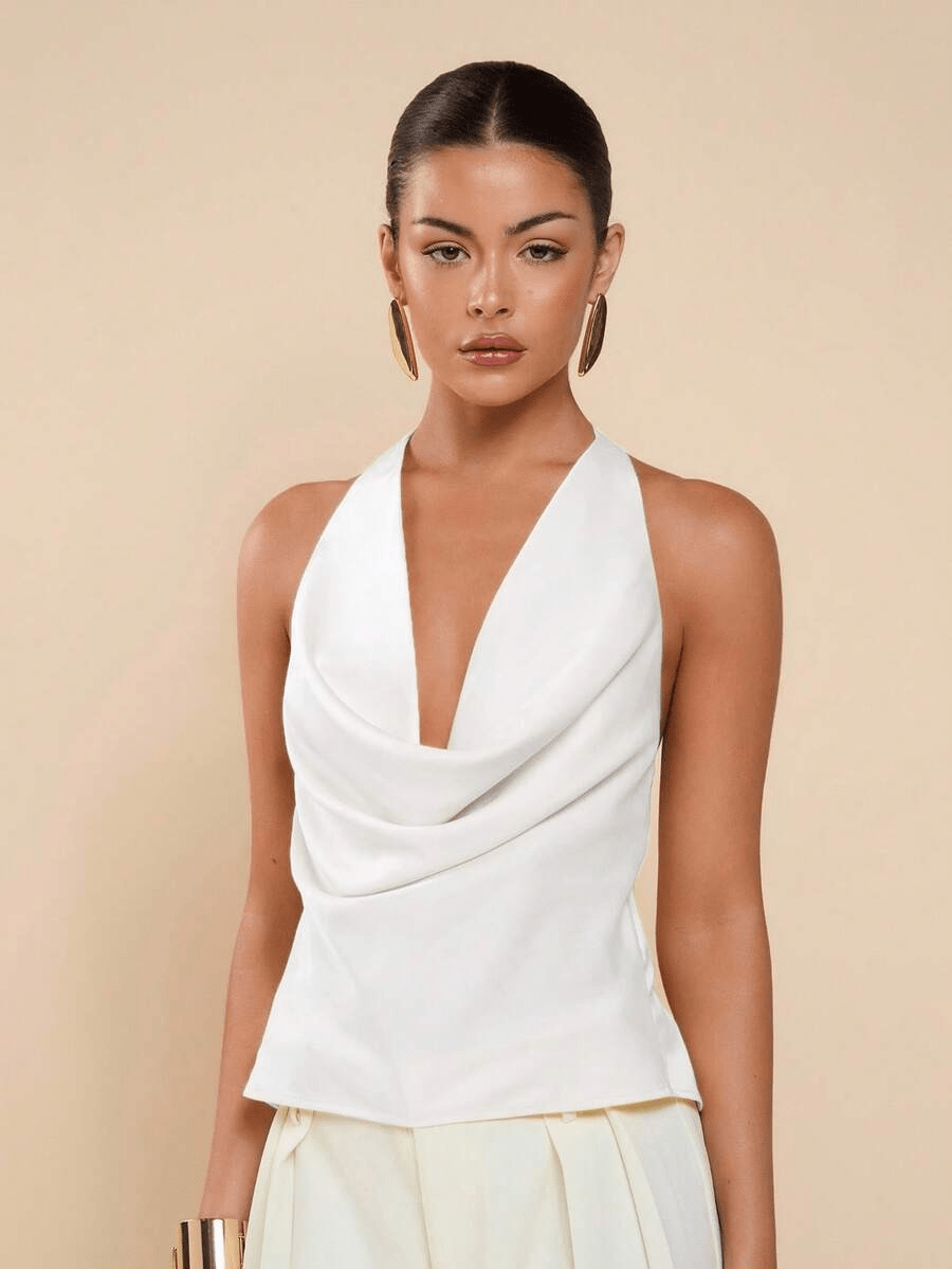 Jeriza halter top s hlubokým výstřihem