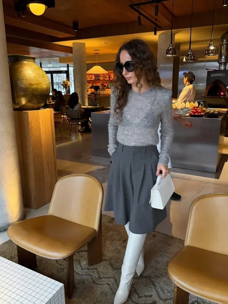 Maricar tenký průsvitný pulovr slim fit
