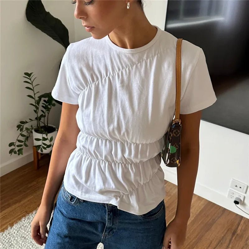 Paloma top s krátkým rukávem a řasením