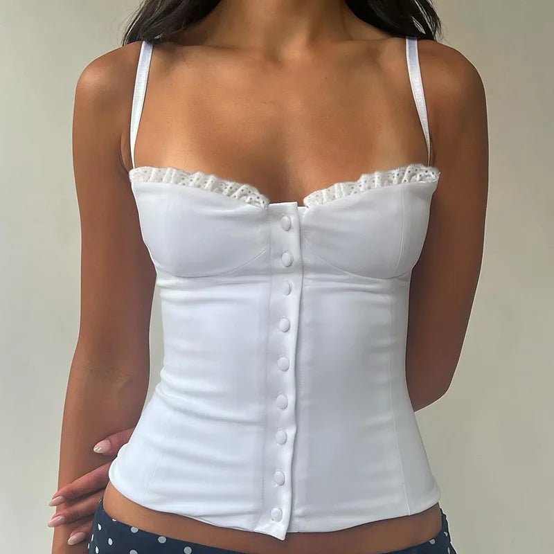 Viviana Krajkový Patchwork Korzet Top